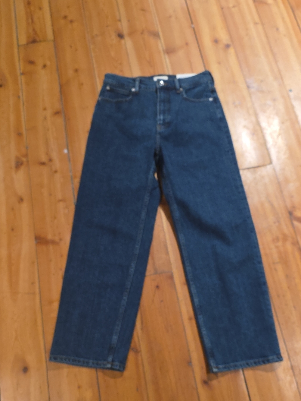 Everlane Relaxed Wide-Leg Jeans — Dark Blue Denim